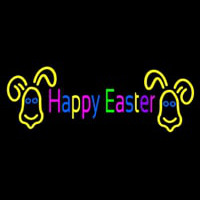 Multicolor Happy Easter Enseigne Néon