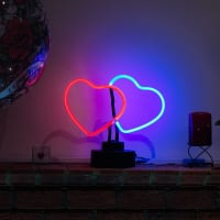 Multicolor Heart Desktop Enseigne Néon