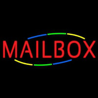 Multicolored Deco Style Mailbo  Enseigne Néon