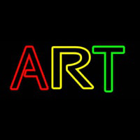 Multicolored Double Stroke Art 1 Enseigne Néon