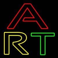 Multicolored Double Stroke Art 2 Enseigne Néon