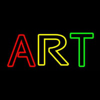 Multicolored Double Stroke Art Enseigne Néon