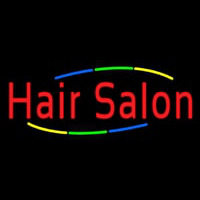 Multicolored Hair Salon Enseigne Néon