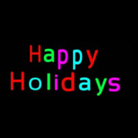 Multicolored Happy Holidays Enseigne Néon