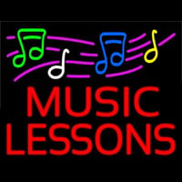 Music Lessons With Logo Enseigne Néon