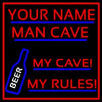 My Cave My Rules Man Cave Enseigne Néon