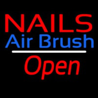 Nails Airbrush Open White Line Enseigne Néon