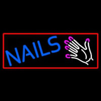 Nails With Hand Logo Enseigne Néon