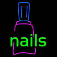 Nails With Nail Logo Enseigne Néon