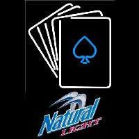 Natural Light Cards Beer Sign Enseigne Néon