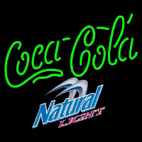 Natural Light Coca Cola Green Beer Sign Enseigne Néon