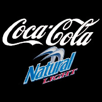 Natural Light Coca Cola White Beer Sign Enseigne Néon