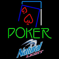 Natural Light Green Poker Red Heart Beer Sign Enseigne Néon