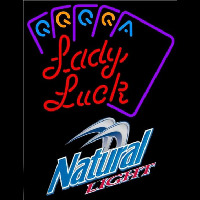 Natural Light Lady Luck Series Beer Sign Enseigne Néon