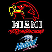 Natural Light Miami University Redhawks Beer Sign Enseigne Néon