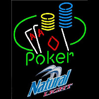 Natural Light Poker Ace Coin Table Beer Sign Enseigne Néon