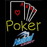 Natural Light Poker Ace Series Beer Sign Enseigne Néon