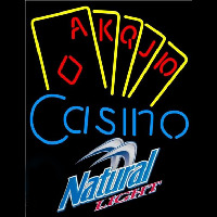 Natural Light Poker Casino Ace Series Beer Sign Enseigne Néon