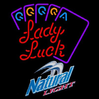 Natural Light Poker Lady Luck Series Beer Sign Enseigne Néon