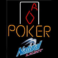 Natural Light Poker Squver Ace Beer Sign Enseigne Néon