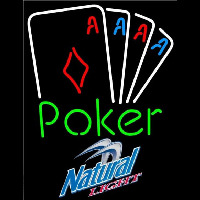 Natural Light Poker Tournament Beer Sign Enseigne Néon