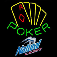 Natural Light Poker Yellow Beer Sign Enseigne Néon
