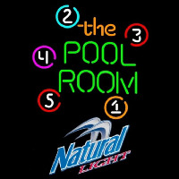 Natural Light Pool Room Billiards Beer Sign Enseigne Néon