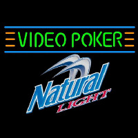 Natural Light Video Poker Beer Sign Enseigne Néon