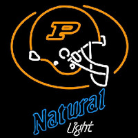 Natural Light with Purdue University Boilermakers Helmet Beer Sign Enseigne Néon