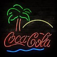 New Coca Cola Beach Coke Palm Beer Bar Enseigne Néon