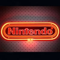 Nintendo Black Magasin Entrée Enseigne Néon