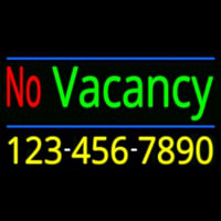 No Vacancy With Phone Number Enseigne Néon