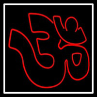 Om With Border Enseigne Néon