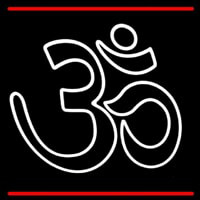 Om With Line Enseigne Néon