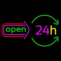 Open 24 Hours Enseigne Néon