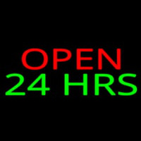 Open 24 Hrs Enseigne Néon