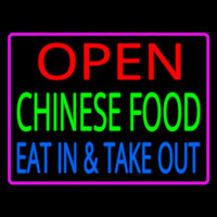 Open Chinese Food Eat In Take Out Enseigne Néon