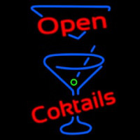 Open Cocktails Enseigne Néon