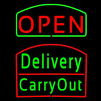Open Delivery Carry Out Enseigne Néon