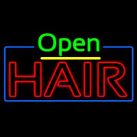 Open Double Stroke Hair Enseigne Néon