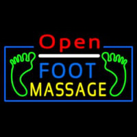 Open Foot Massage Enseigne Néon