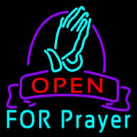Open For Prayer Enseigne Néon