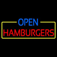 Open Hamburgers Enseigne Néon