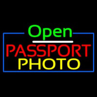 Open Passport Photo Enseigne Néon
