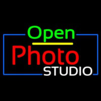 Open Photo Studio Enseigne Néon