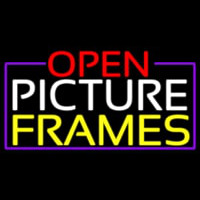 Open Picture Frames With Purple Border Enseigne Néon