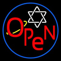 Open Psychic Blue Border Enseigne Néon