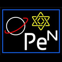 Open Psychic Blue Border Enseigne Néon