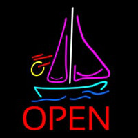 Open Sailboat Enseigne Néon
