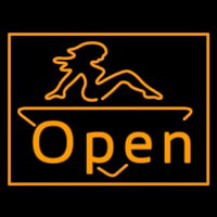 Open Strip Girl Enseigne Néon